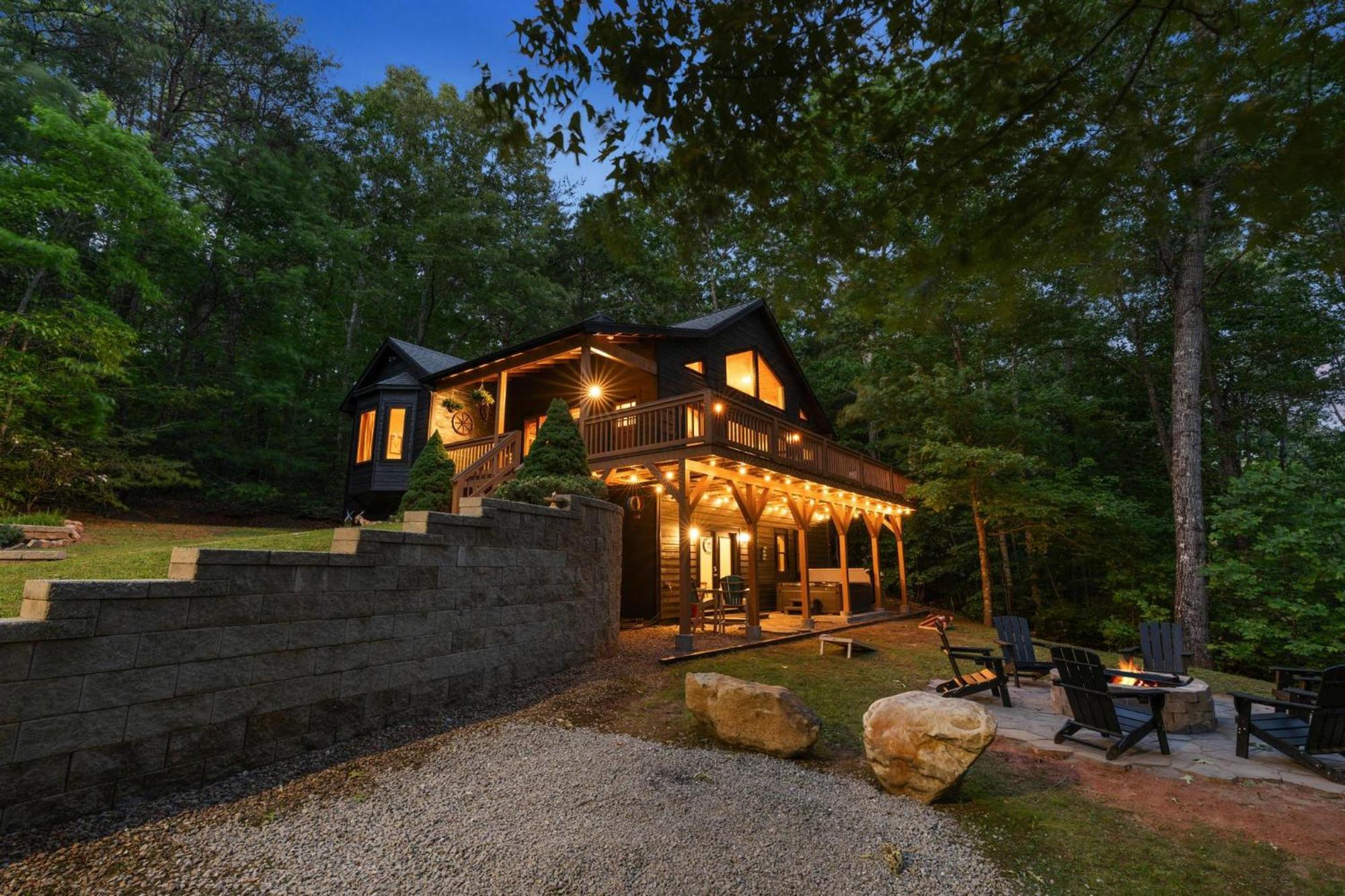Serene Mountain And Sunset Views 3Bd Cabin Franklin Exterior foto